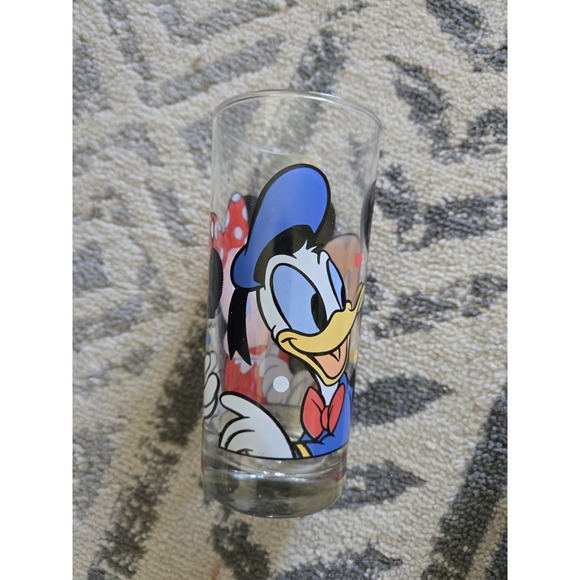 Walt‎ Disney Company Drinking Glass Mickey Minnie Mouse Donald Duck Vintage - Picture 2 of 7